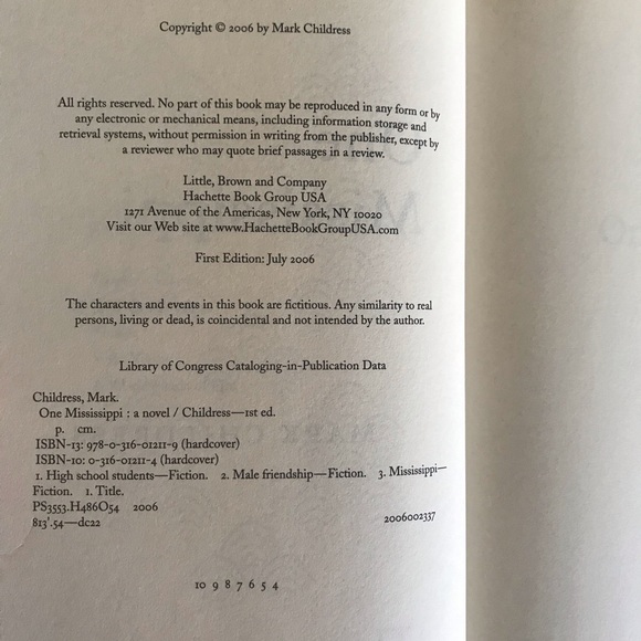 One Mississippi by Mark Childress Hardcover 1st ED - Picture 7 of 16